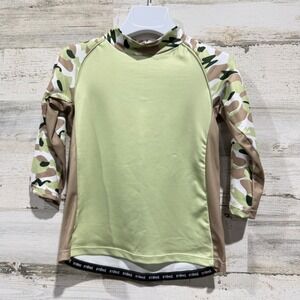 Stonz Sun Shirt Rash Guard Kids 3T Green Camo UPF 50 Outdoor Gorpcore NWT